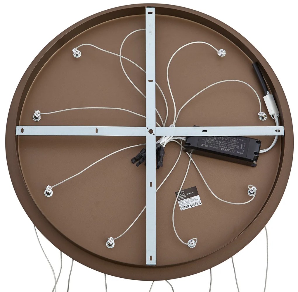 Дизайнерска висяща лампа тъмен бронз 9 лампи вкл. LED 3-степенно димиране - Vide Anella