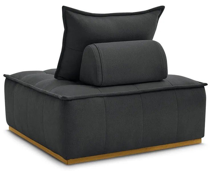 Тъмносиво шенилово кресло Elisa – Bobochic Paris