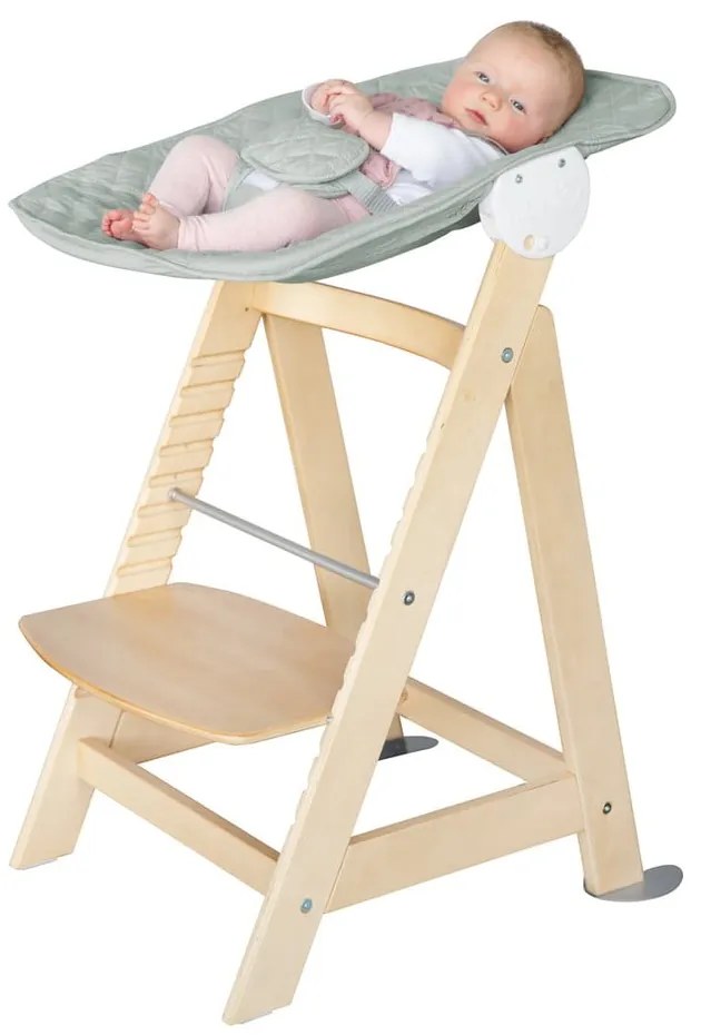 Стол за хранене в светлозелен и естествен цвят Style Born Up 2in1 – Roba