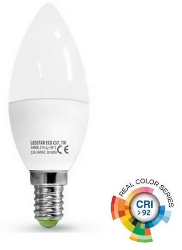 LED крушка ECOLINE C37 E14/7W/230V 3000K CRI 92 - Brilagi