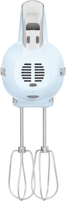 Ръчен миксер SMEG 50's Style HMF01PBEU, 250W, 9 скорости, Турбо, Скрит LED дисплей, Таймер, Аксесоари, Син