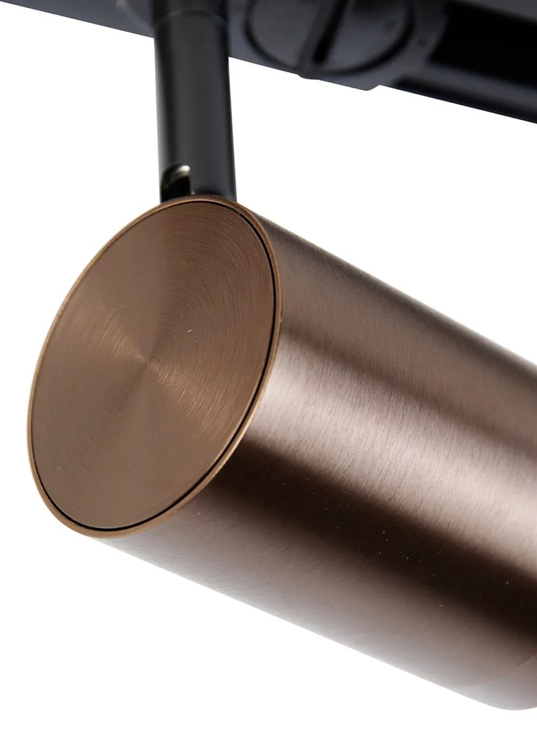 Модерен 1-фазен релсов прожектор тъмно бронз - Jeana