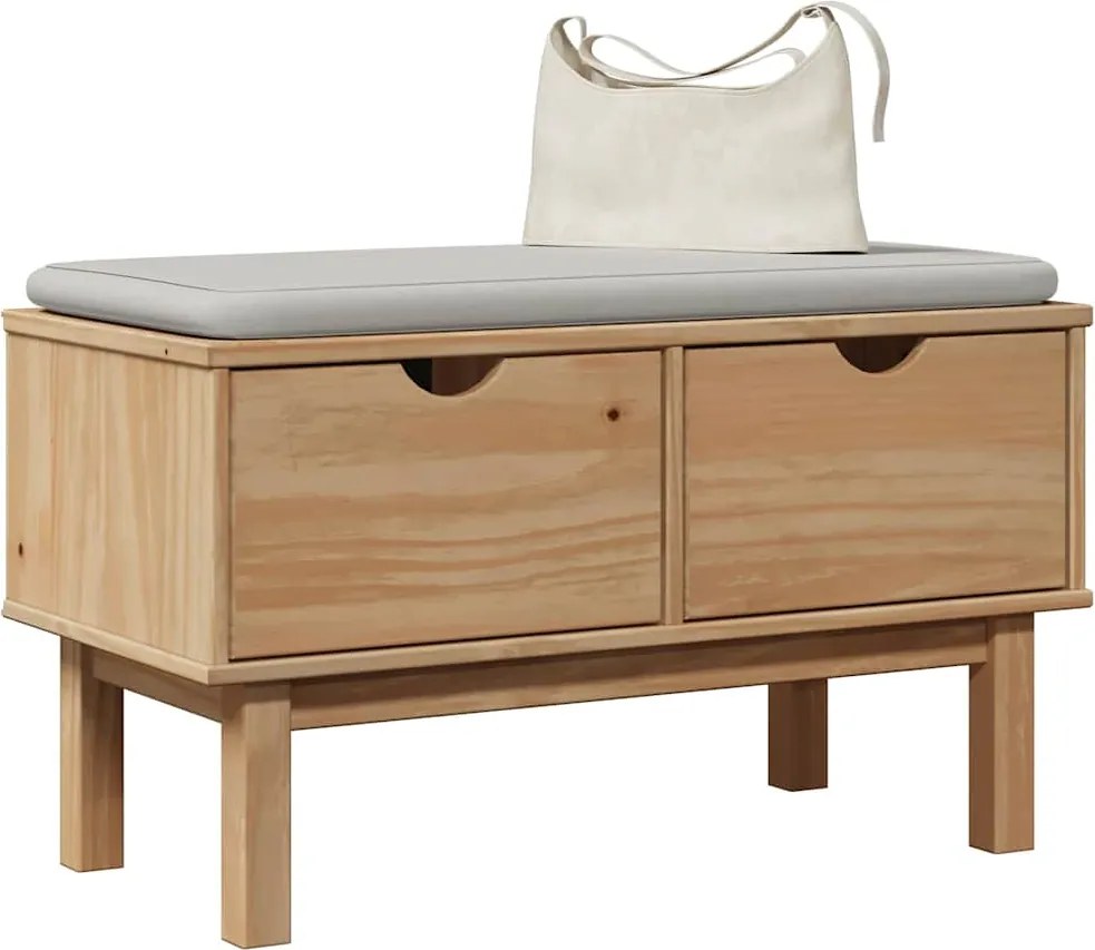 4013462 vidaXL Пейка за антре OTTA, 80x40x45 см, борово дърво масив