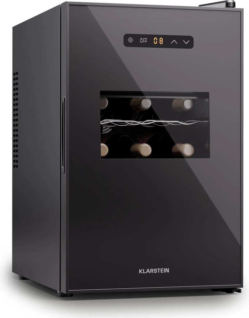 Klarstein Silent Vino 15 Uno Охладител за вино, 41 л / 15 бутилки, 8-18 °C Сензорен