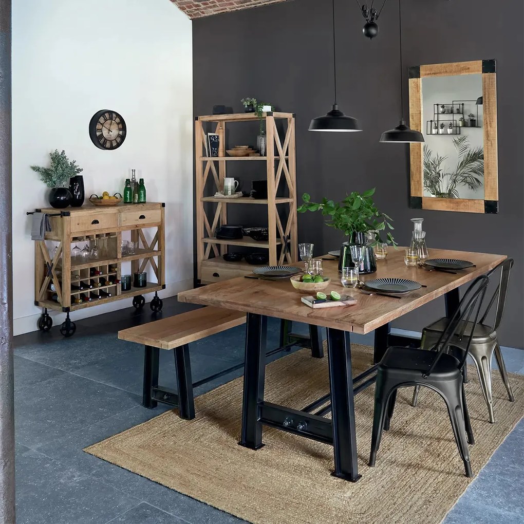 Трапезен стол atmosphera Niko, Метал - Зелен