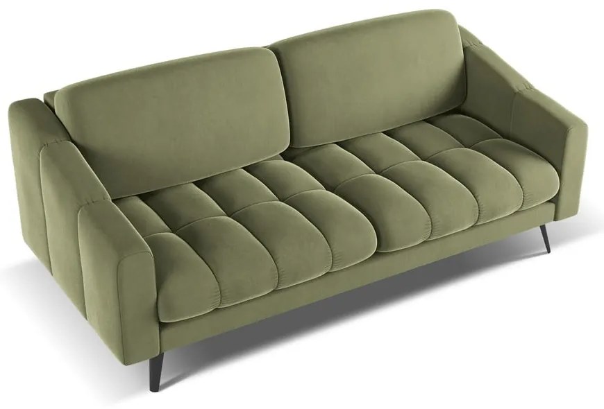 Зелен кадифен диван 202 cm Nalu – Makamii