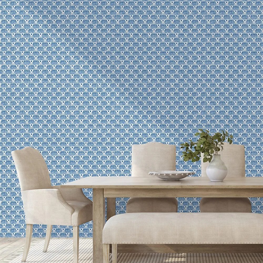 Самозалепващ тапет – Сини геометрични шарки