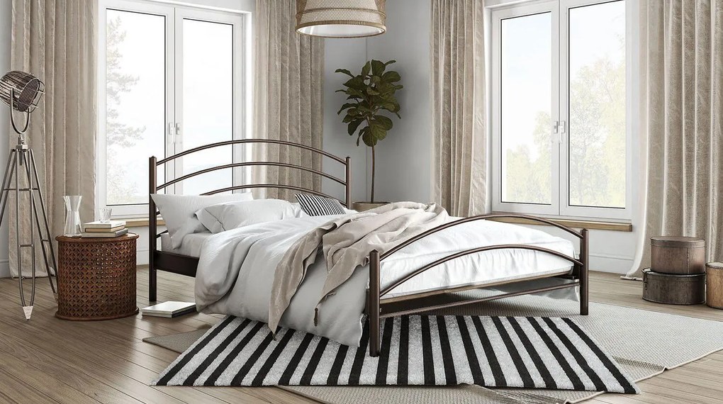 Легло Kelly-150x200-Brown σφυρίλατο-Με ποδαρικό