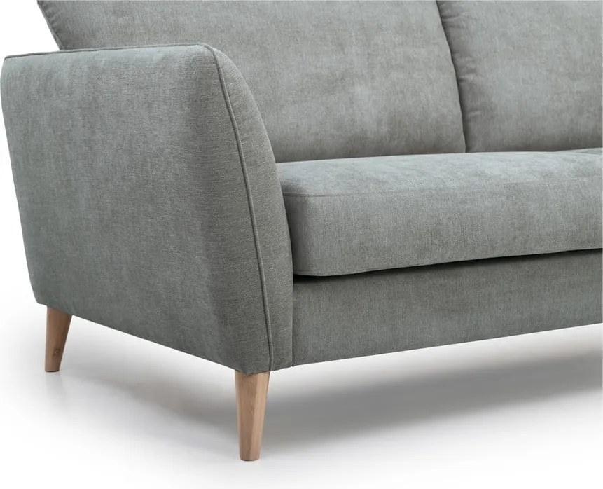 Светлосив ъглов диван (десен ъгъл) Paris - Scandic