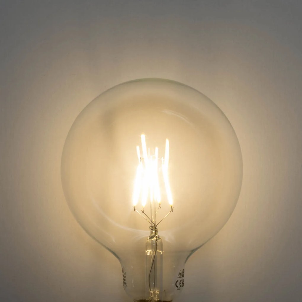 Комплект от 5 димируеми LED крушки E27 G125 5W 450 lm 3000K