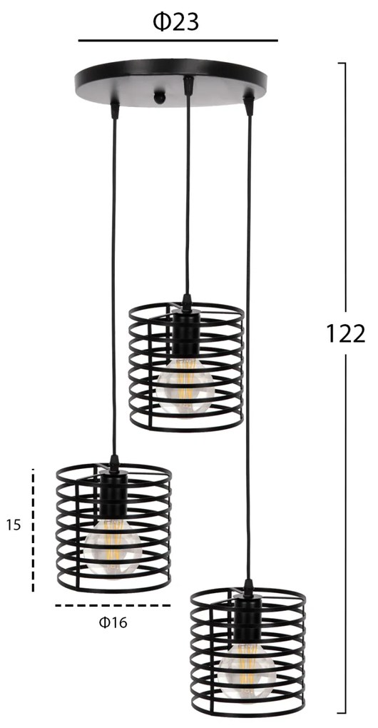 Лампа HM4091 черен цвят