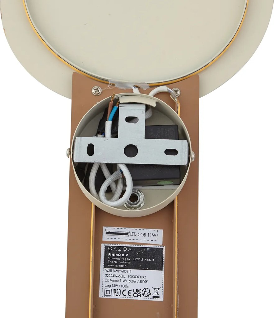 Детска стенна лампа кафява с LED 3-степенно димиране - Gigi the Giraffe