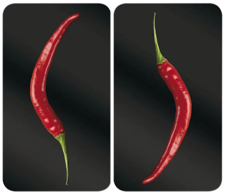 Комплект от 2 стъклени капака за печка , 52 x 30 cm Peperoni - Wenko