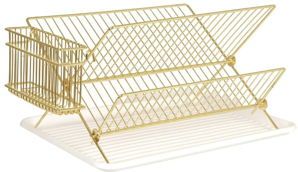 Отцедник за съдове в златисто Present Time Rack - PT LIVING
