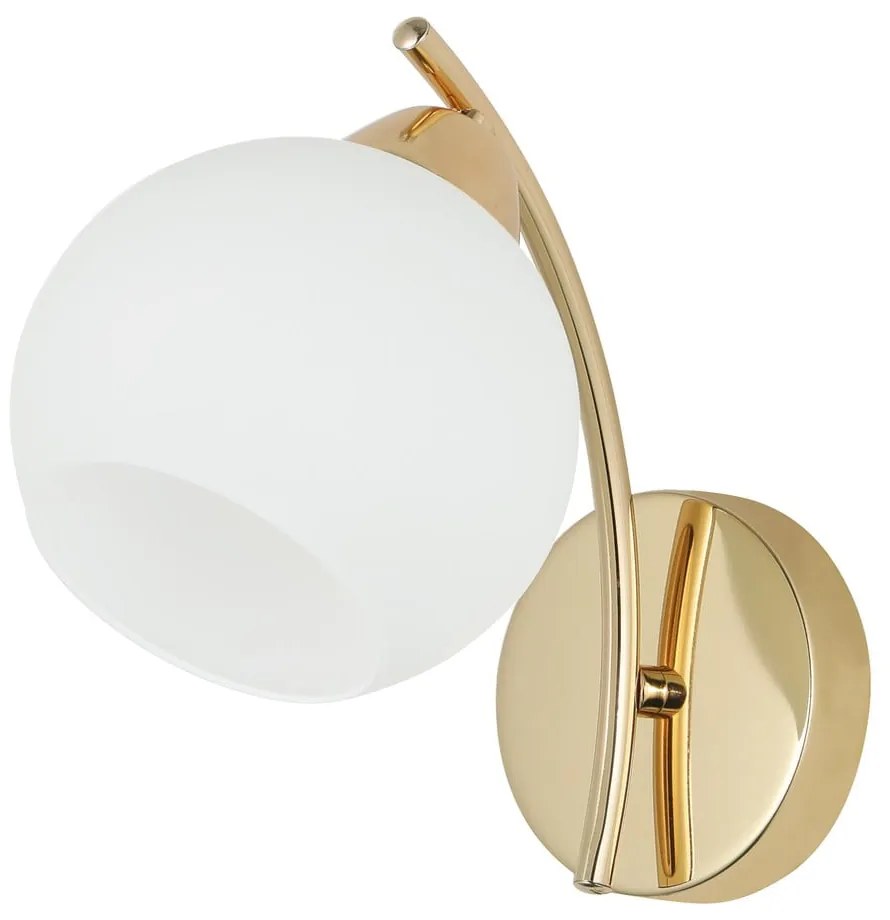 Стенна лампа в бяло и златисто Amos – Candellux Lighting