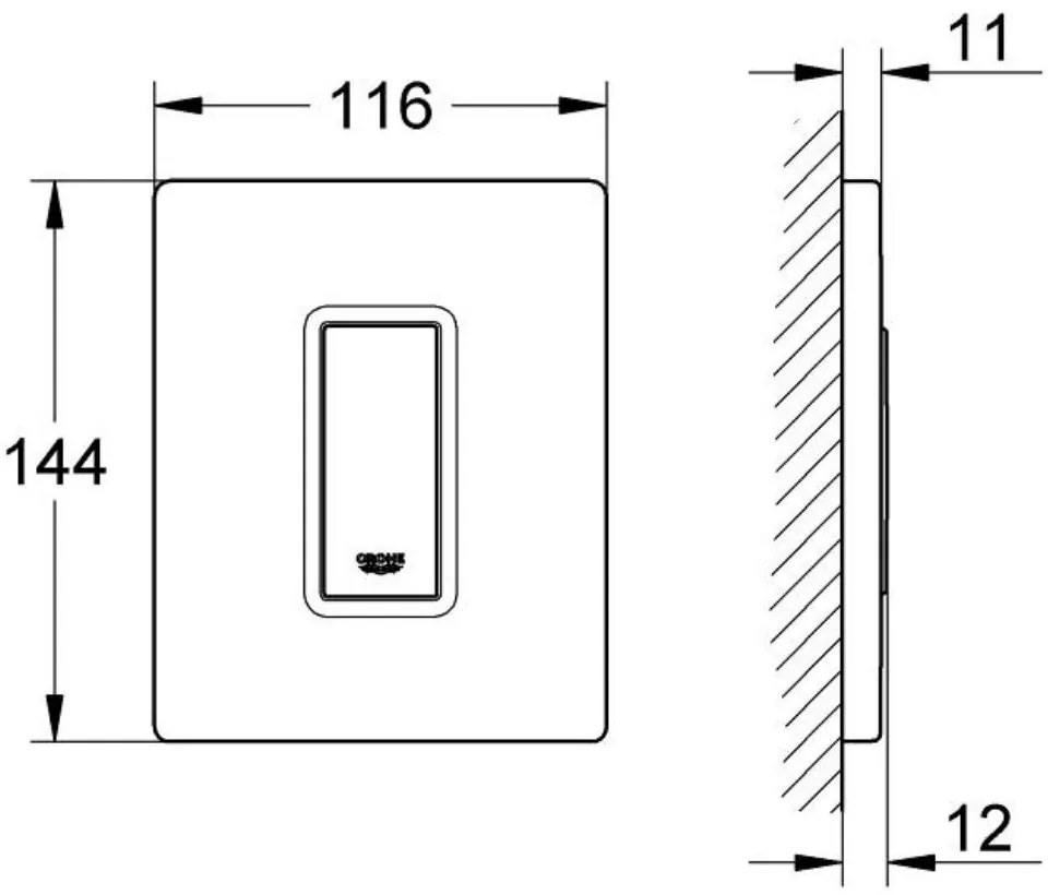 Задействаща плоча Grohe Skate Cosmopolitan-Stainless steel