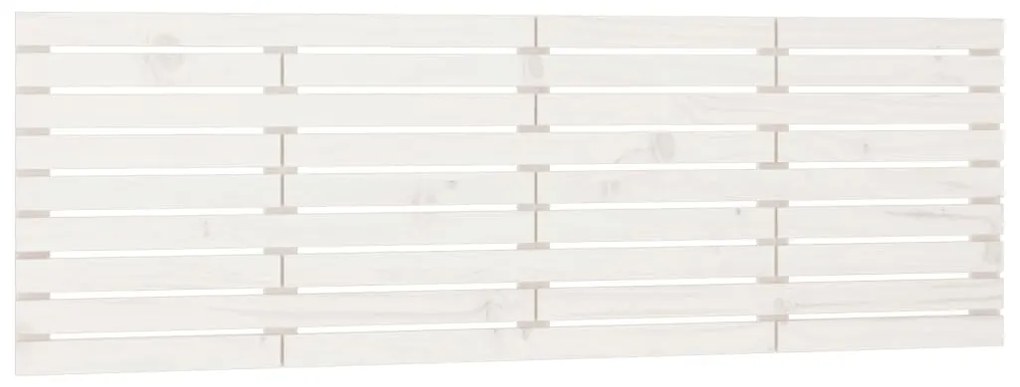 824719 vidaXL Стенна табла за спалня, бяла, 206x3x63 см, борово дърво масив