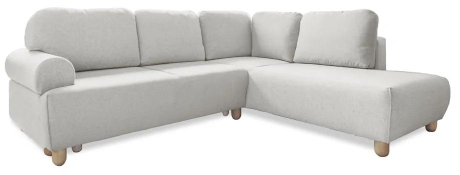 Кремав ъглов разтегателен диван (десен ъгъл) Bouncy Olli - Miuform