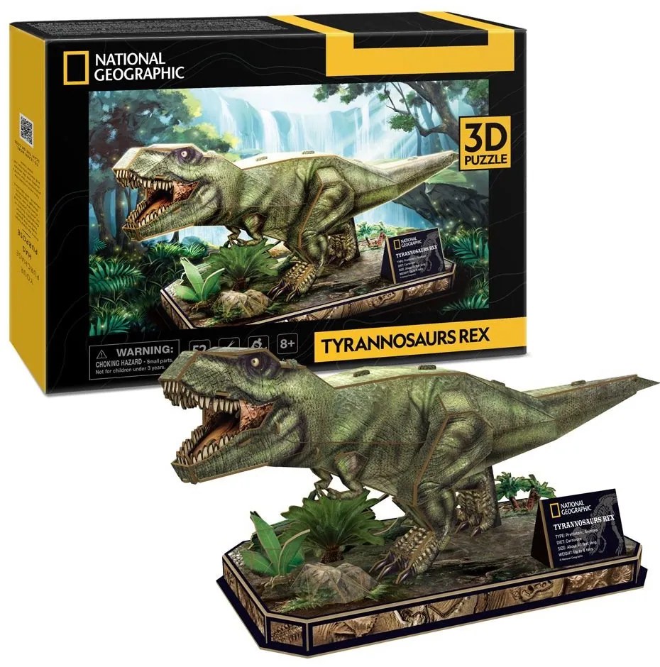 Cubic Fun - Пъзел 3D National Geographic Tyrannosaurus Rex 52ч. DS1051h