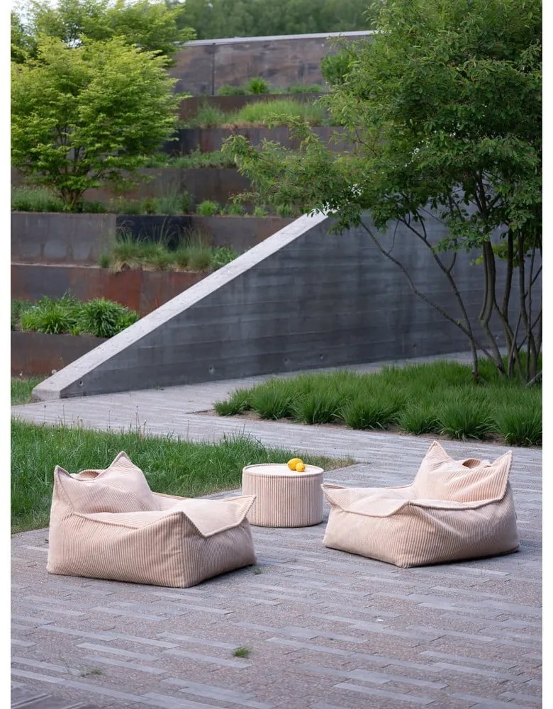 Светлокафяв детски пуф от рипсено кадифе Chair – Wigiwama