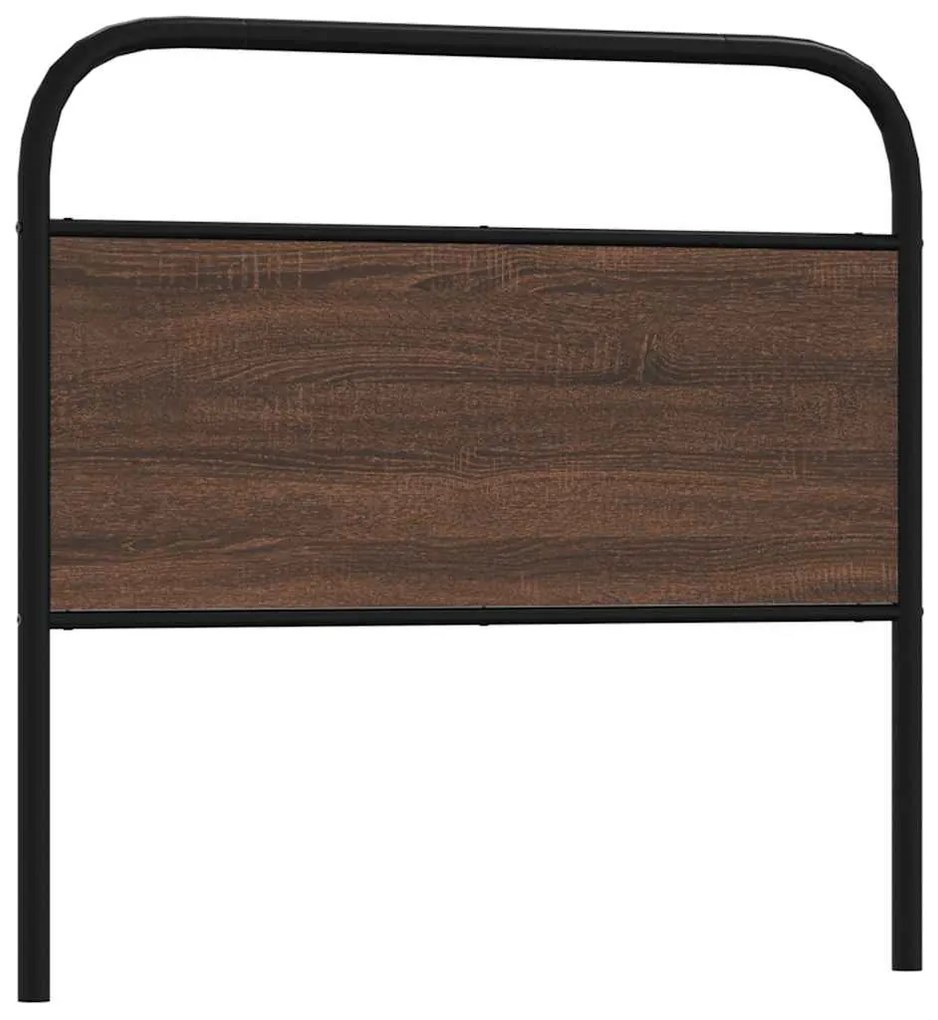 4100336 vidaXL Резервна табла за легло, кафяв дъб, 100 см, стомана и инженерно дърво