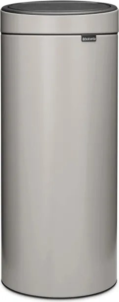 Кош за боклук Brabantia Touch Bin New 1010459, 30 л, Безшумно и плавно затваряне, Светлосив