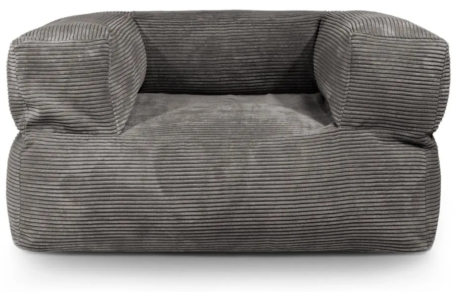 Пуф от рипсено кадифе в цвят горчица MooG – SLOWDOWN