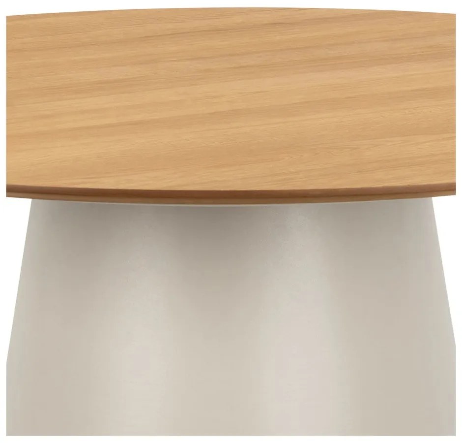 Кръгла трапезна маса с дъбов плот ø 120 cm Soli – Actona