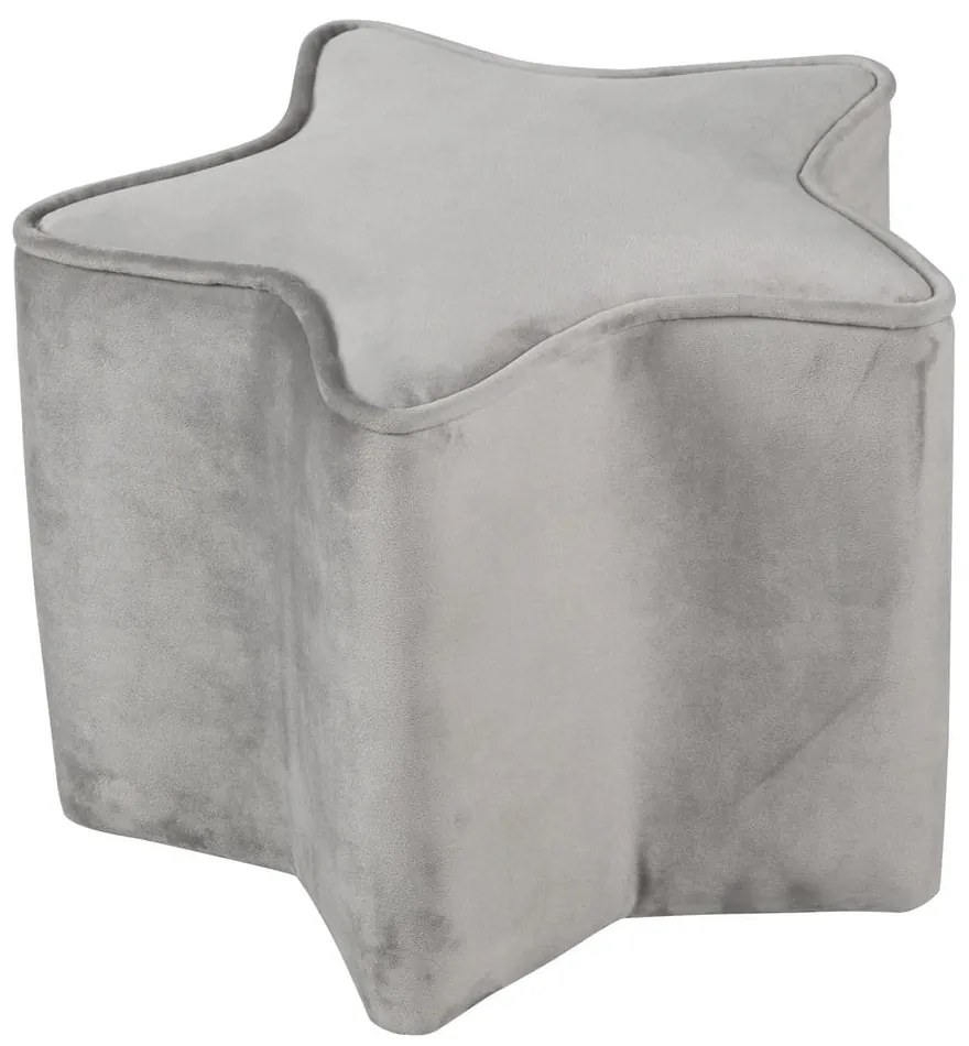 Светлосиво кадифено бебешко пуфче Lil Sofa - Roba