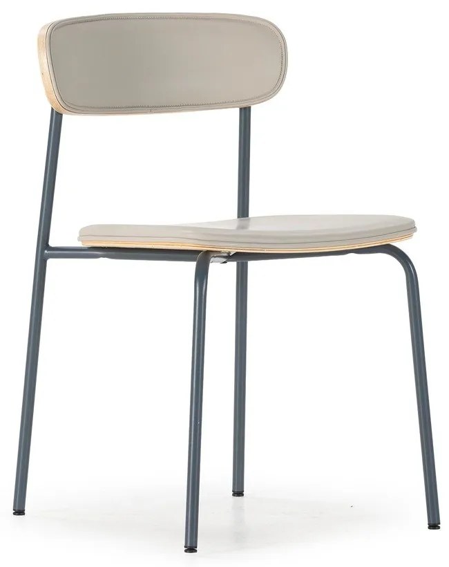 Бежови тапицирани трапезни столове в комплект за подреждане 2 бр. Saula – Marckeric