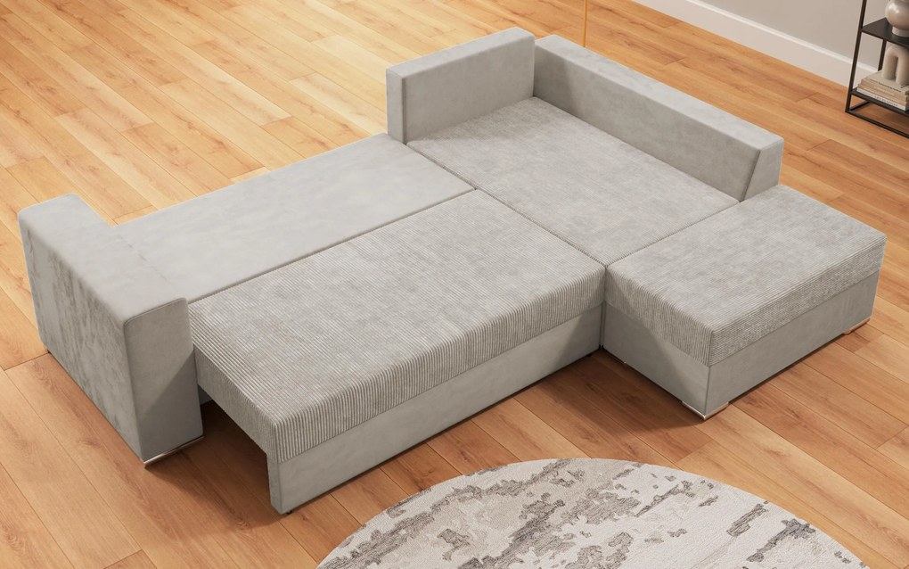 Разтегателен ъглов диван + табуретка Лондо