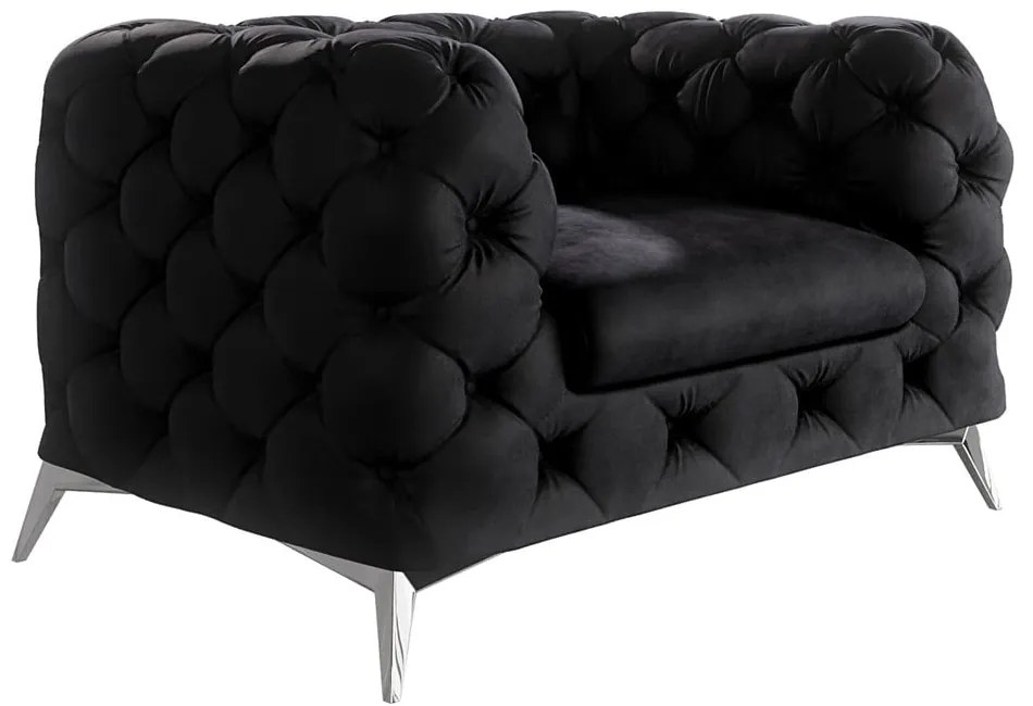 Черно кадифено кресло Chelsea – Ropez