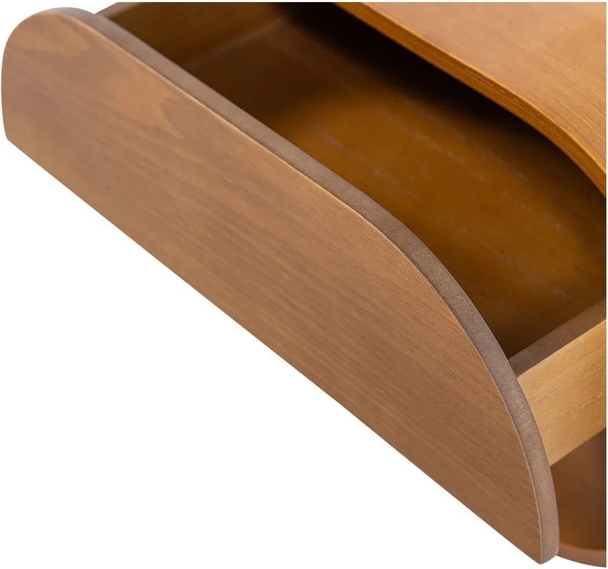 На няколко нива стенен рафт в естествен цвят 39 cm Momo – WOOOD