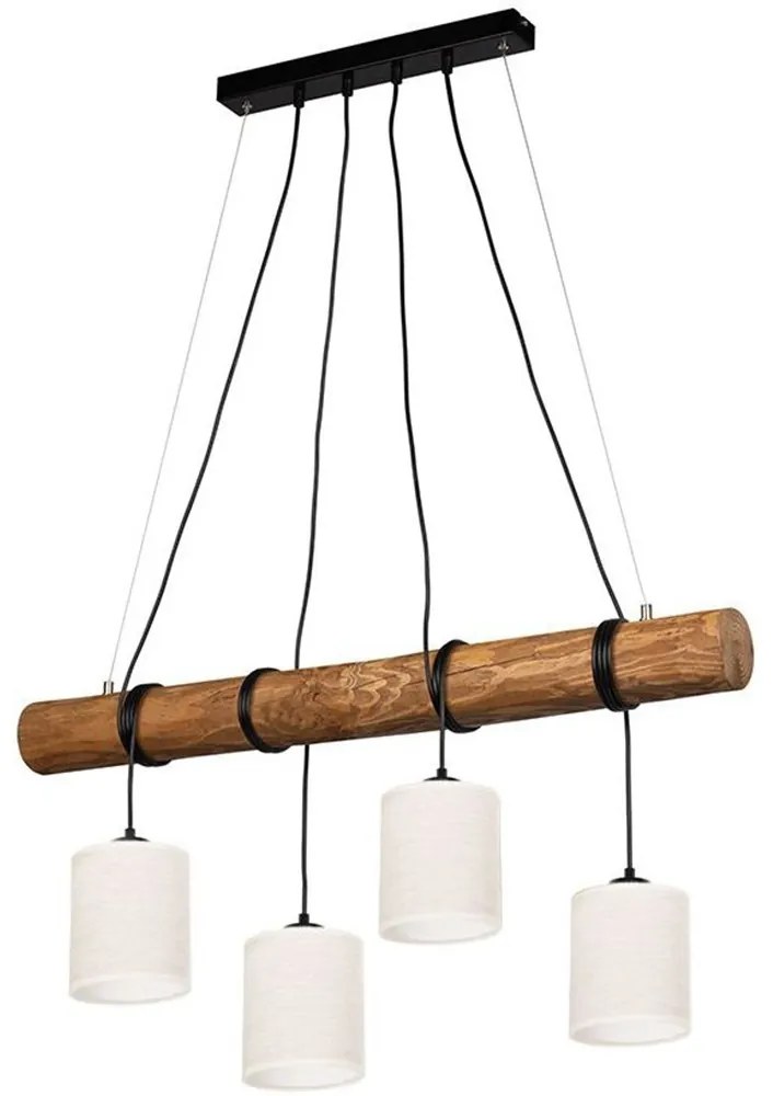 Spot-Light 85941404 - Полилей на кабел ULMO 4xE27/25W/230V от борова дървесина