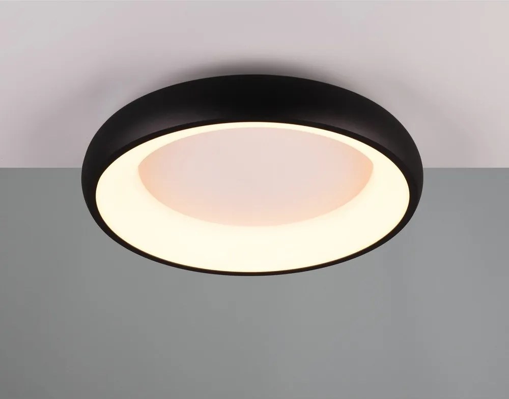 Черно LED затъмняващо се осветително тяло за таван Cardona – Trio