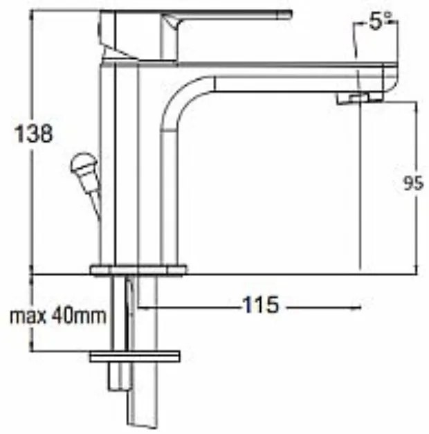 Кран за тоалетна Eurorama Quadra-Chrome