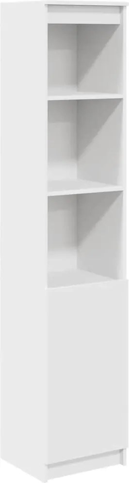 861670 vidaXL Висока дъска бяла 37,5x35x180 см инженерно дърво