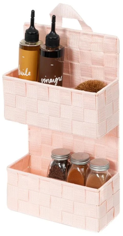 Светлорозова двуетажна висяща кошница Bristol - Compactor