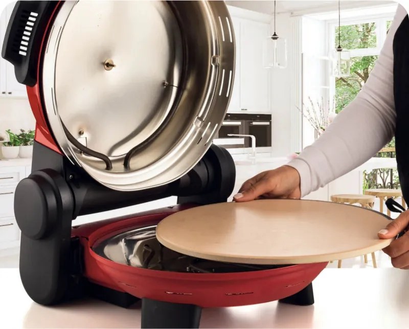 Електрическа фурна за пица Ariete "Pizzeria Gourmet" 0934/00, 1500W, 32 см, До 400C, 5 нива, , Червен