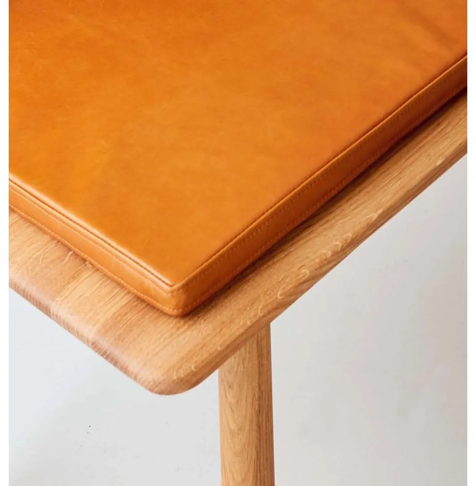 Коняк кафява кожена пейка Elba - Hammel Furniture