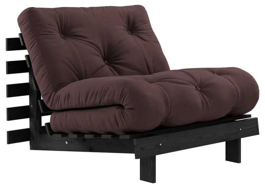 Тъмнокафяво кресло Roots Black Night – Karup Design