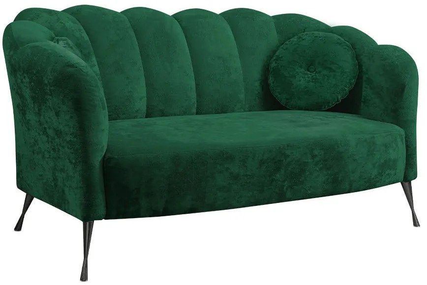 Диван Adria двуместен-Зелено - черно