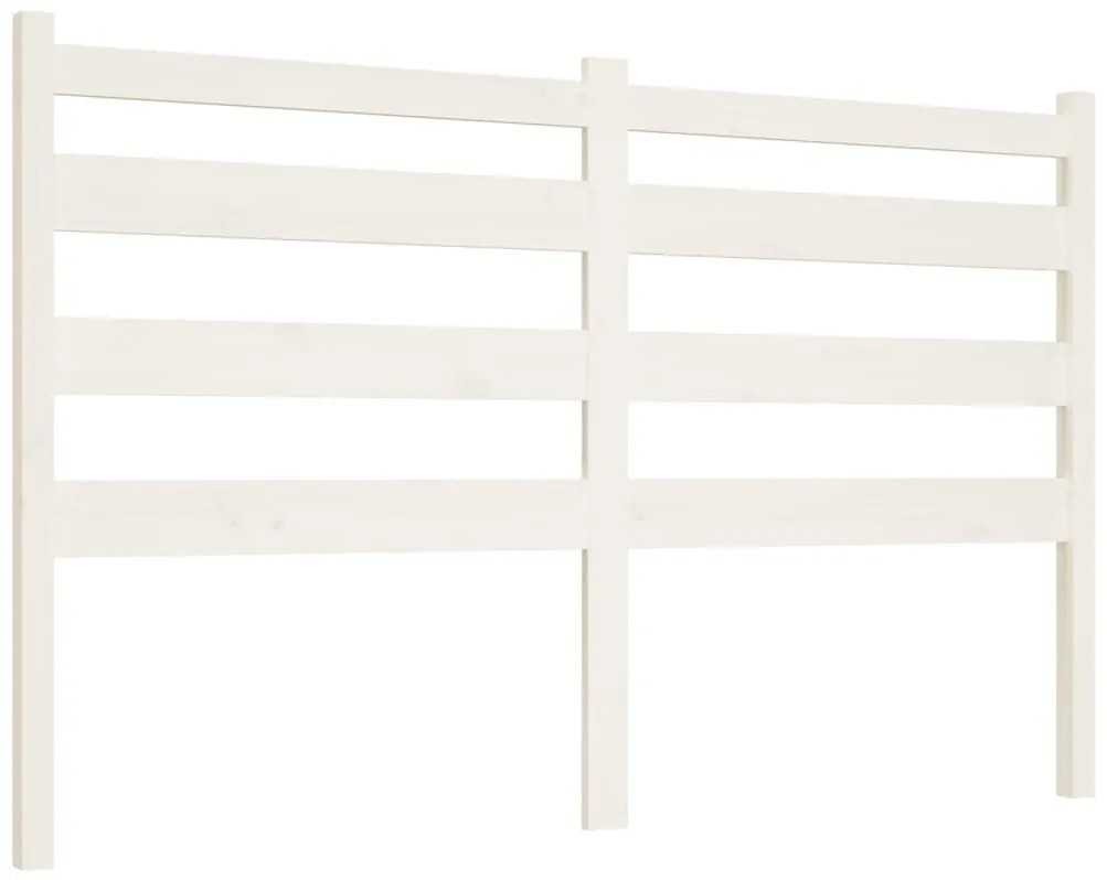 818431 vidaXL Горна табла за легло, бяла, 166x4x100 см, бор масив