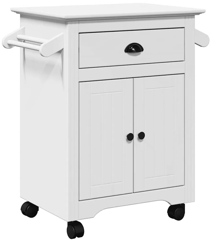 4016875 vidaXL Кухненска количка "BODO" Бяла 72x45x80 cm
