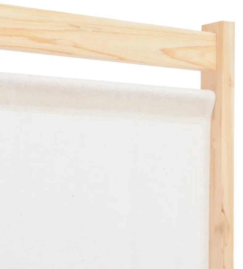 Параван за стая, 4 панела, кремав, 160x170x4 cм, текстил