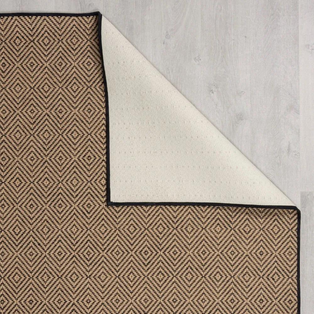 Черно-естествен ютен килим 120x170 cm Diamond – Flair Rugs