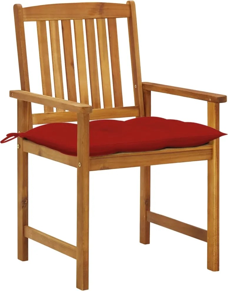 3078199 vidaXL Градински столове с възглавници, 8 бр, акация масив