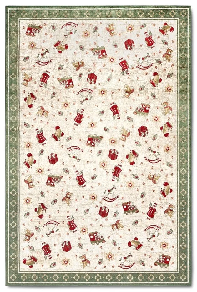 Зелен килим с коледен мотив със смес от памук 160x230 cm Toy's Delight Green Christmas – Villeroy&amp;Boch