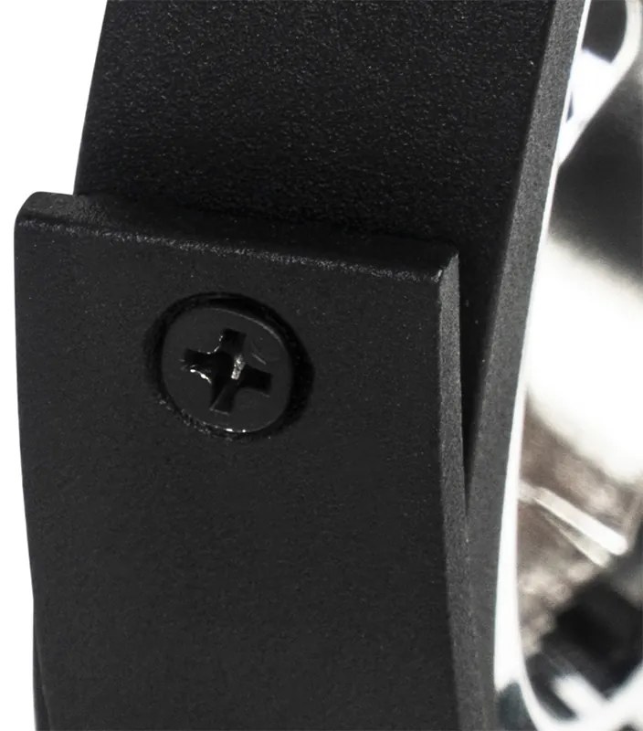 Релсова система с 3 прожектора черна 1-фазен - Go