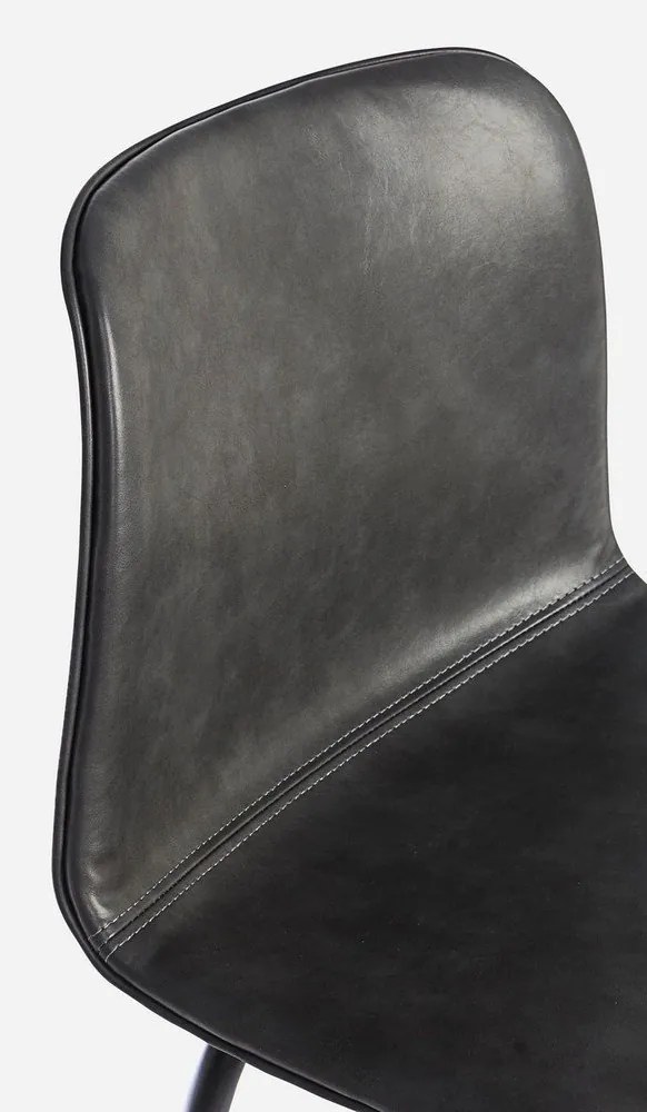 Тъмносив тапициран бар стол (височина на седалката 75 cm) Kyra – Bizzotto